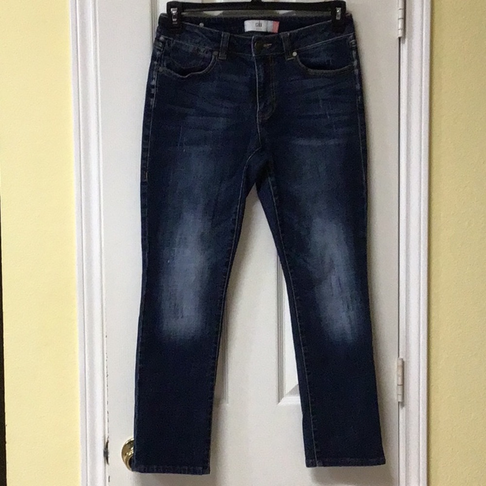 CABI JEANS HIGH WAIST STRAIGHT SZ4